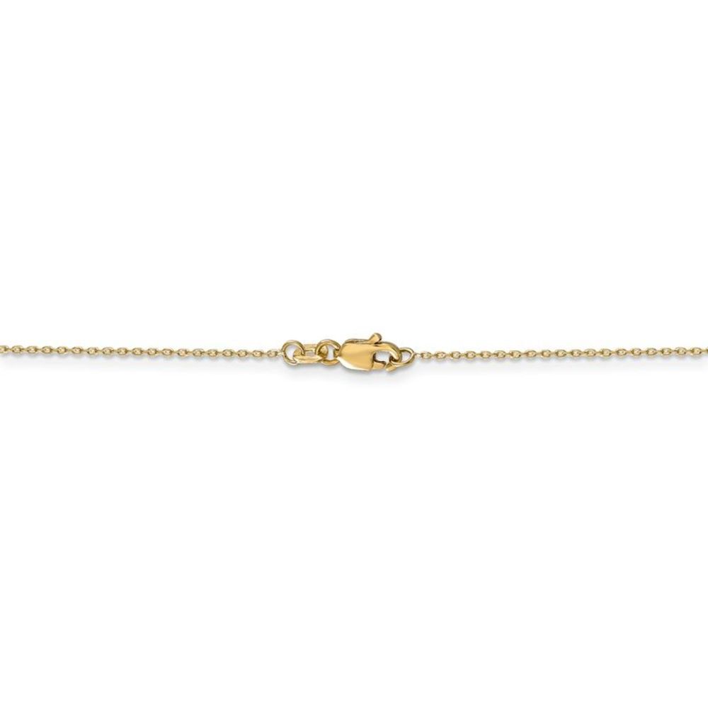 14k Yellow Gold Rutgers Medium Initial R Necklace - 22 Inch - Picture 4 of 7